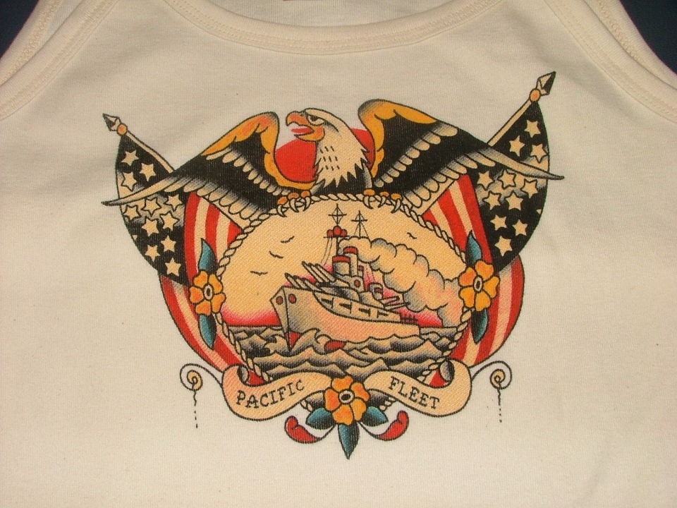 SAILOR JERRY OLD SCHOOL STYLE TATTOO SHIRT BY SOURPUSS CLOTHING 