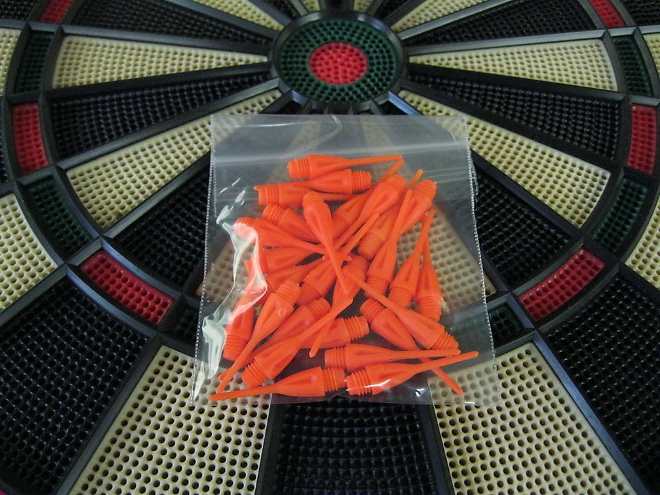   ORANGE Dimpled DART TIPS for All Electronic Dart Boards 1/4 Thread