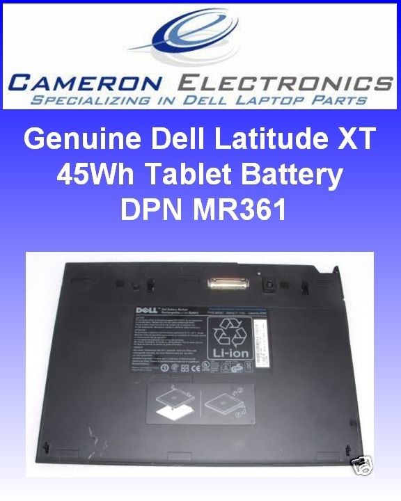 genuine dell latitude xt 45wh tablet battery mr361 time left