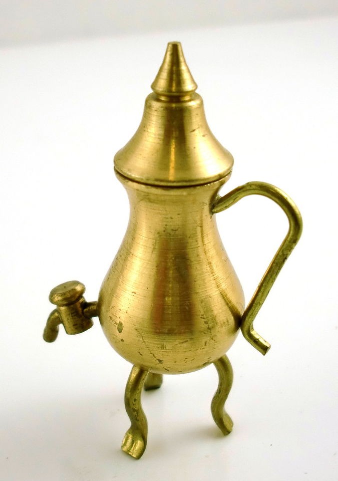 Dolls House Miniature Accessory Vintage Metal Turkish Samovar 207