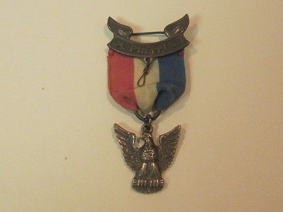 newly listed old boy scout eagle scout ribbon and medal