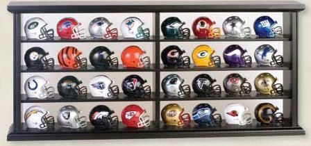 32 Total Mini Revolution Piece Pocket Size NFL Helmets with Display 