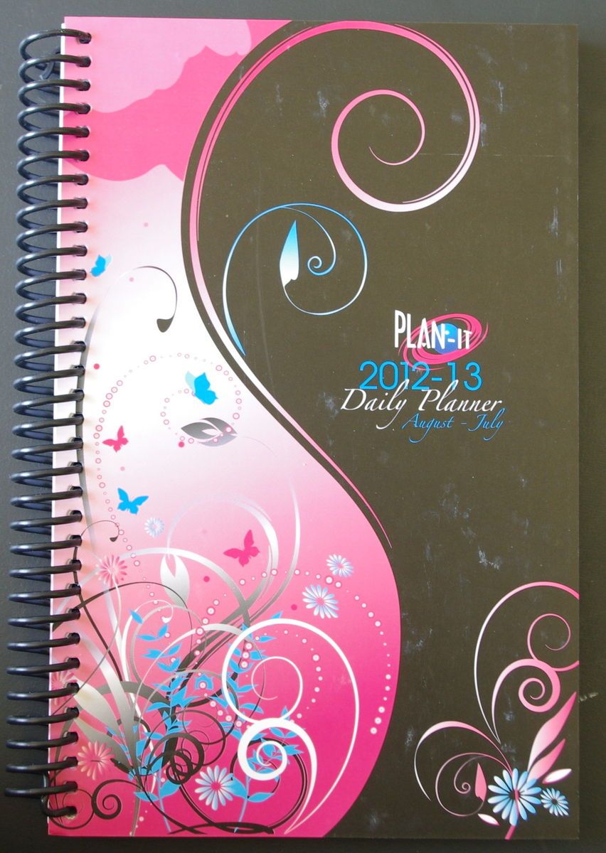 Damaged SALE Pink P 2012 2013 Academic Year Daily Day Planner Weekly 
