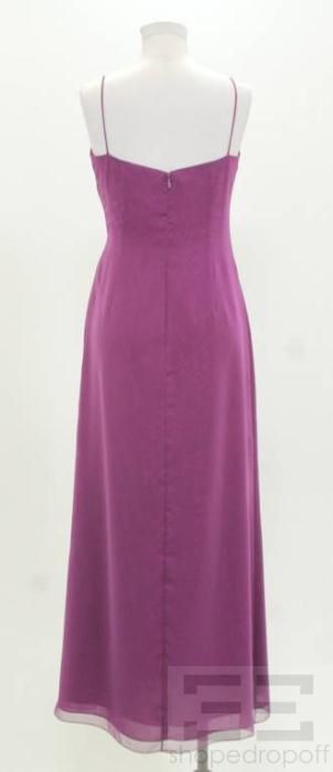 ABS Purple Draped Sleeveless Gown Size 6