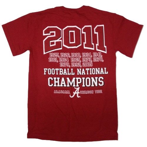 Alabama Crimson Tide 2011 BCS National Champions T Shirts got 