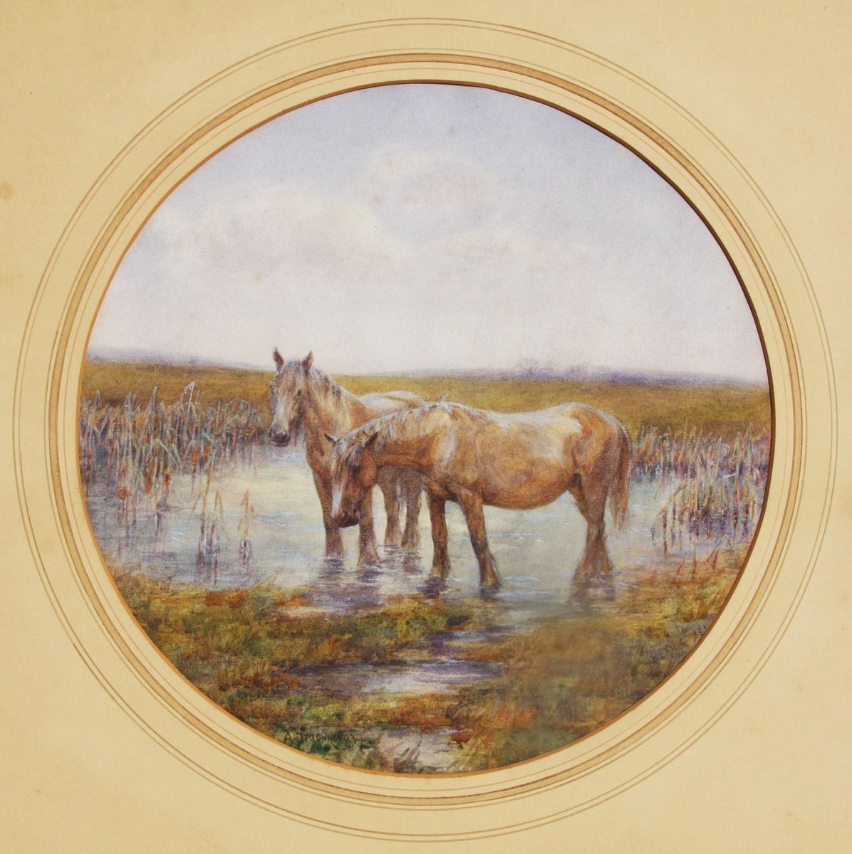 SIR ALFRED JAMES MUNNINGS dated 1910, IMPORTANT LISTED ARTIST, w/c 