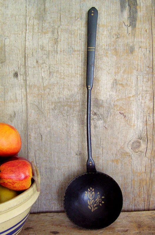 Antique Cooking Ladle Hand Forged Wrought Iron Civil War Era c1860 