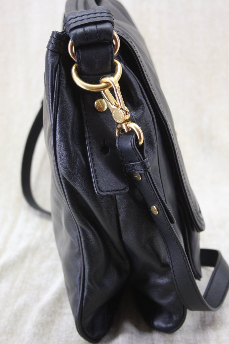 New Marc Jacobs Totally Turnlock Lydia Cross Body Bag Black Leather $ 