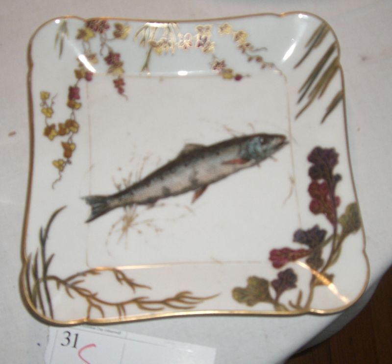 Antique Haviland Limoges Porcelain Fish Dish