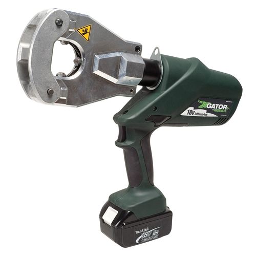    Point L Series battery powered crimping tool, flip top head dieless