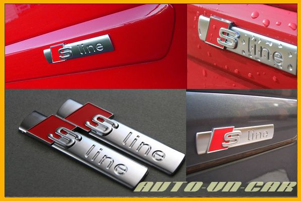Audi Sline s Line A4 A3 A6 B6 B7 A1 Q7 Q5 RS4 RS3 A5 R8 TT Emblem 