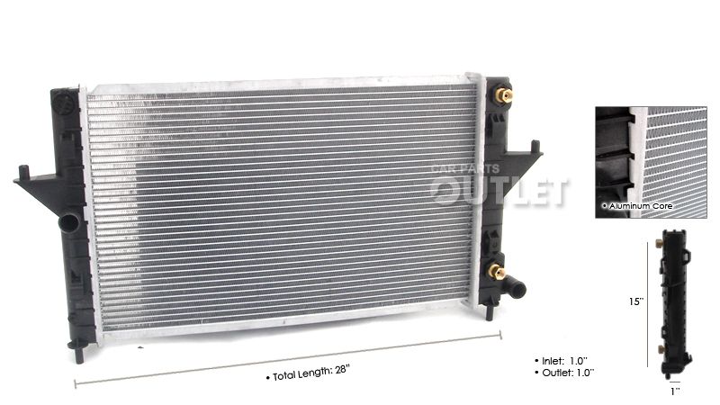 1994 2002 Saturn S Series 1.9L Aftermarket Radiator Assembly