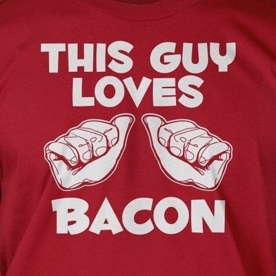 This Guy Loves Bacon Funny Bacon Meme Cool Food Burger Cook Paleo T 