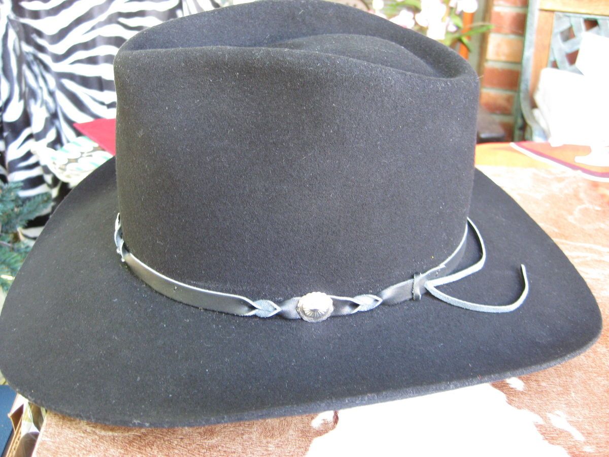 Bailey Tucson Black Sz large, Mans Hat, Western,Cowboy, Mint 