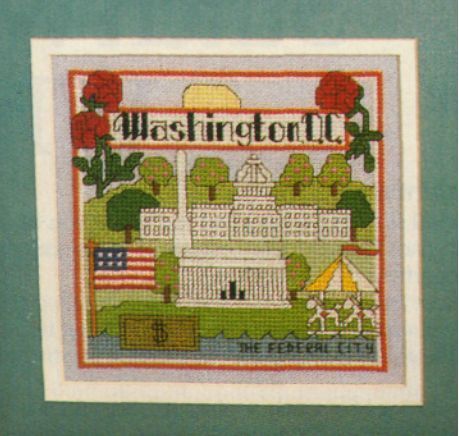 Washington D C Counted Cross Stitch Pattern from old Magazine