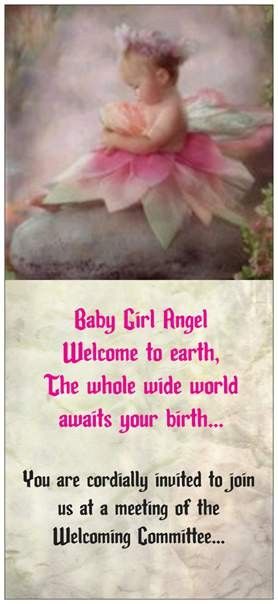 25 Baby Girl Shower Invite Cards with Without Envelopes