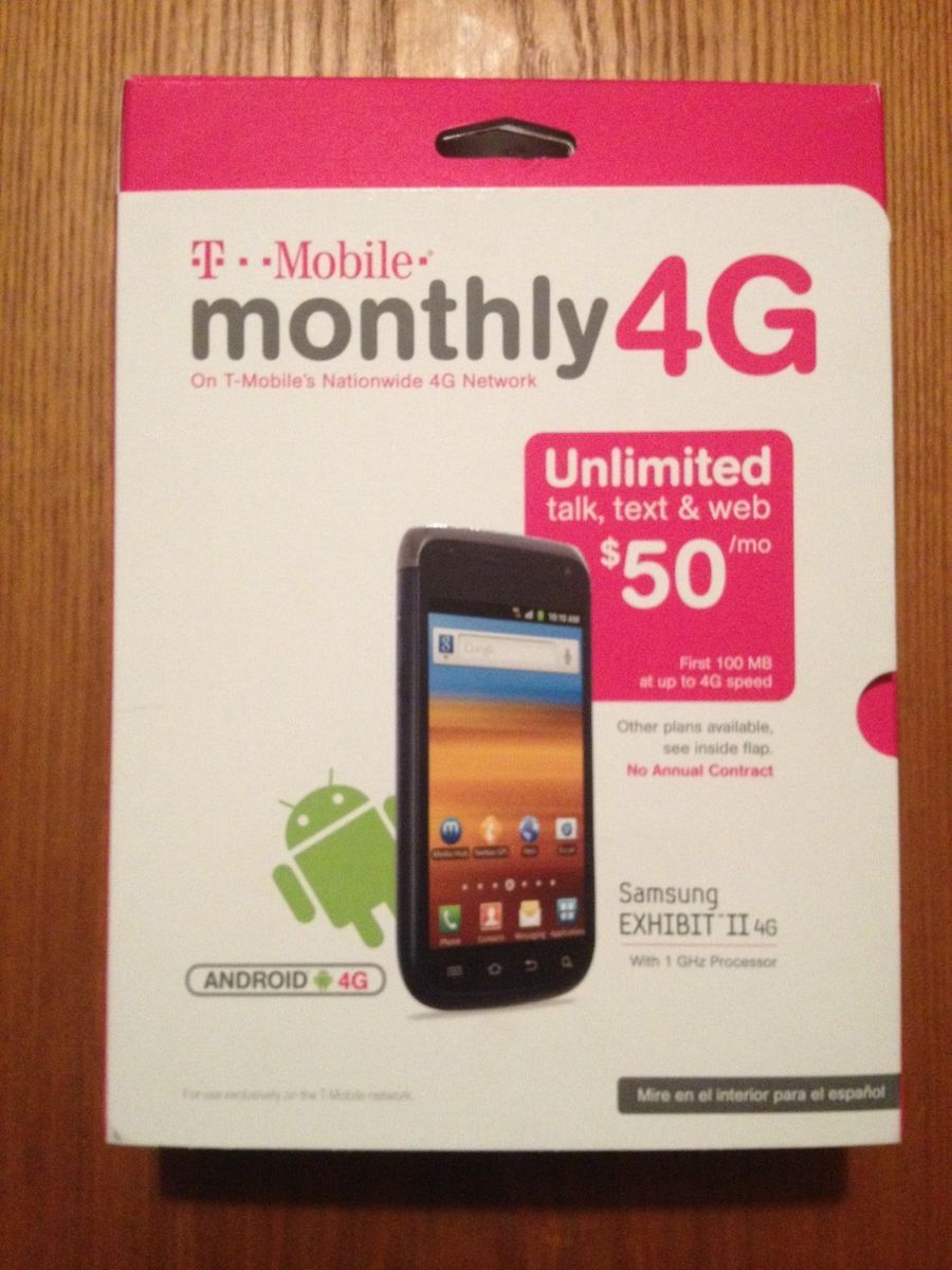 Samsung Exhibit II 4G Black Unlocked at T Only Brand New Please Read 
