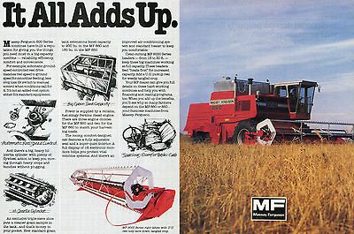 1984 massey ferguson mf 860 combine 2 page farm tractor
