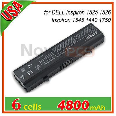 6Cell Battery For DELL Inspiron 1525 1526 1545 1440 1750 GP952 M911G 