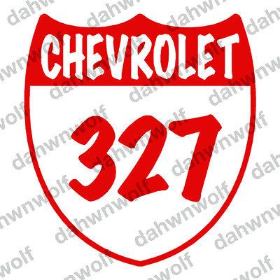 chevrolet 327 shield badge emblem decal sticker  2 49 buy 