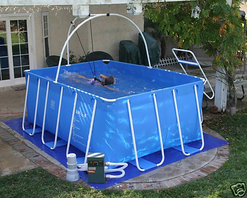 Above Ground Swimming Exercise Lap Pool with Heater