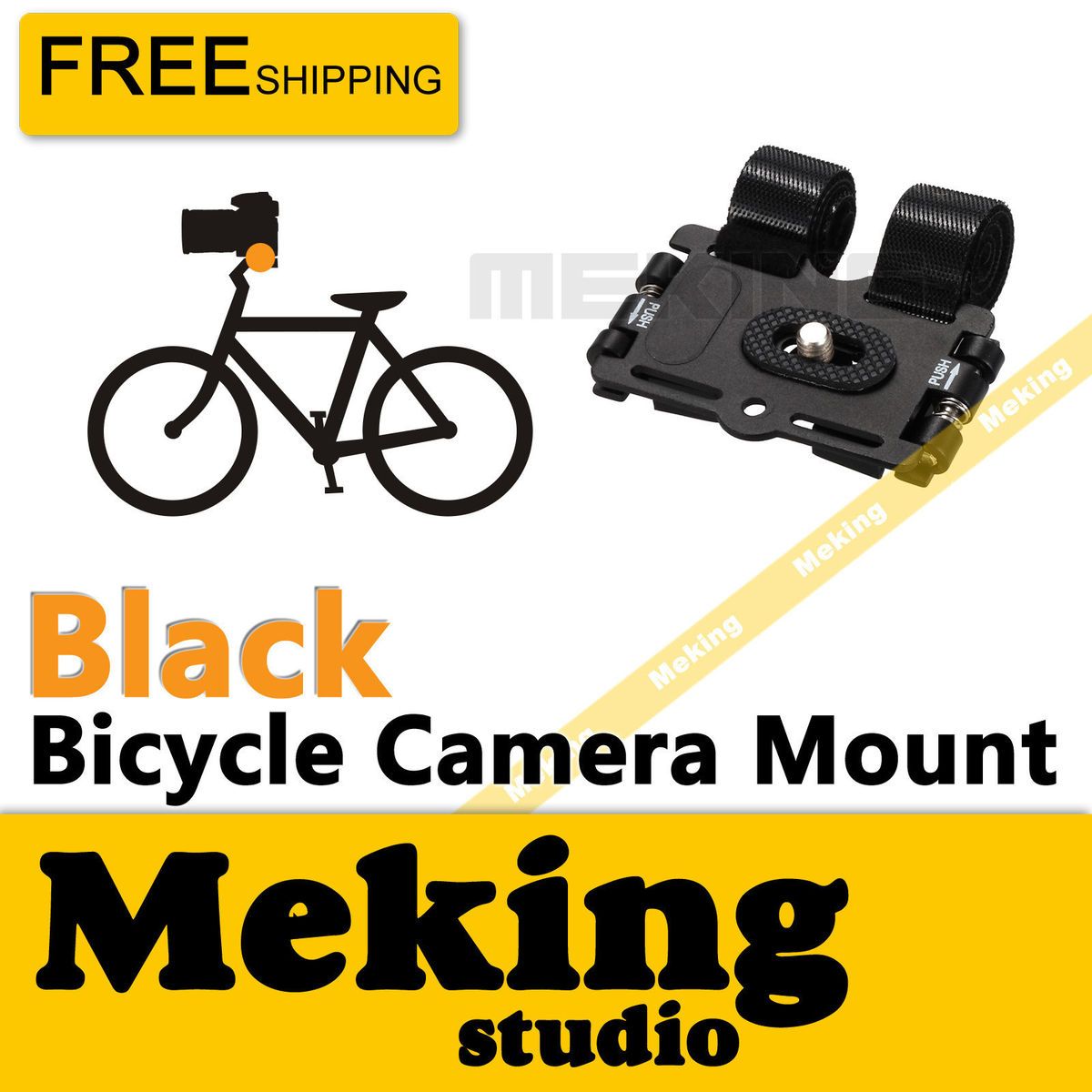 Bicycle Bike Camera Mount Holder Road Action Video Mount Tripod Black 