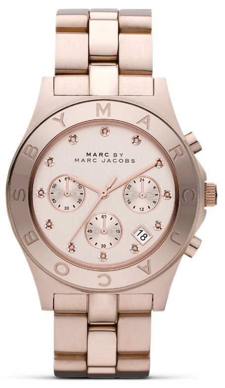   by Marc Jacobs Blade Crystal Index Rose Gold Ladies Watch MBM3102