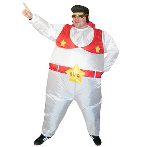Inflatable Elvis The King Sumo Party Adult Fat Suit Fancy Dress Hen 