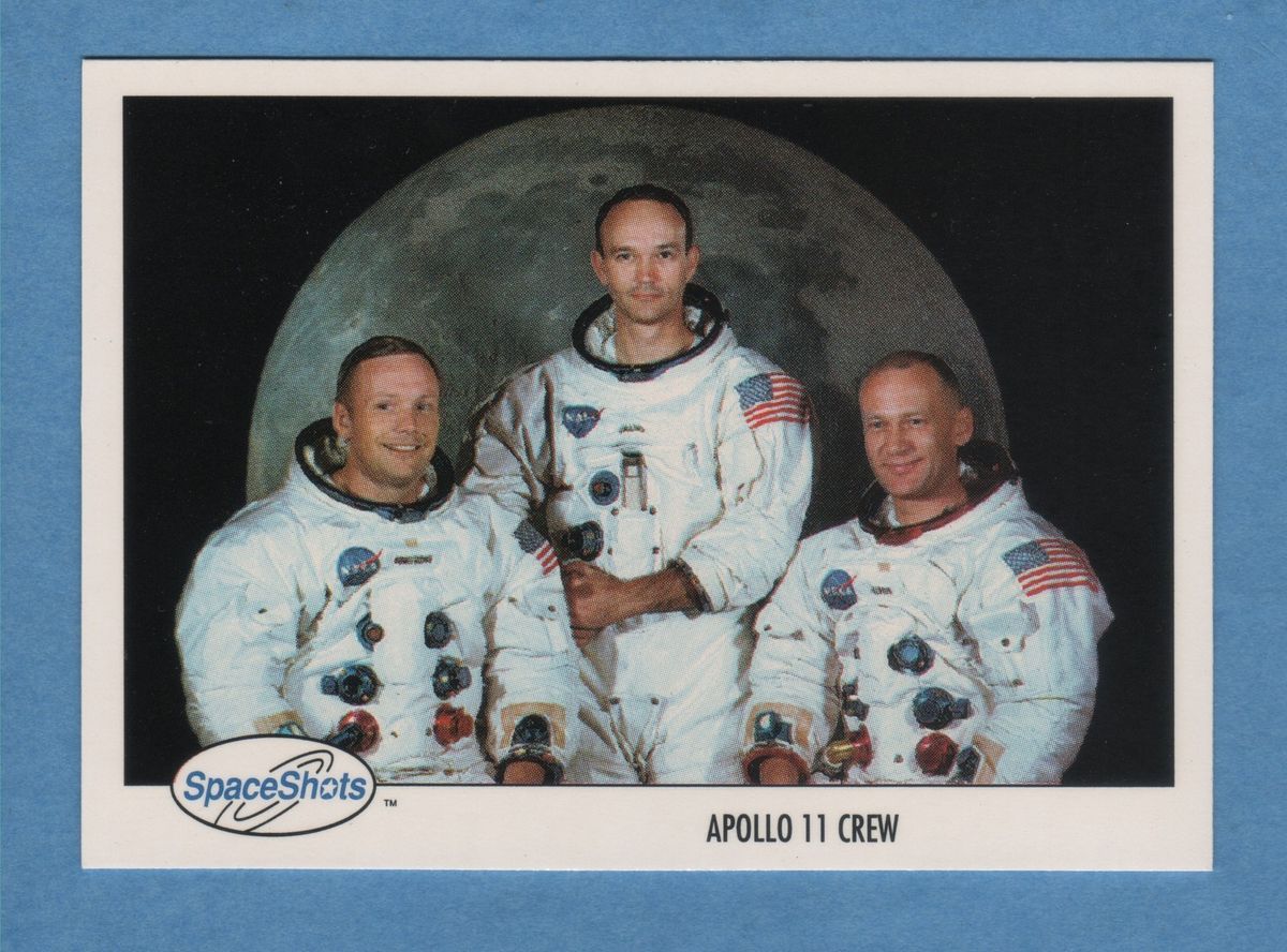 NEIL ARMSTRONG BUZZ ALDRIN 1991 Space Shots Card Apollo 11 Crew NASA 