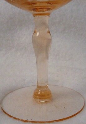 Standard Glass Crystal Blanche Pink Champagne Tall Sherbet Depression 