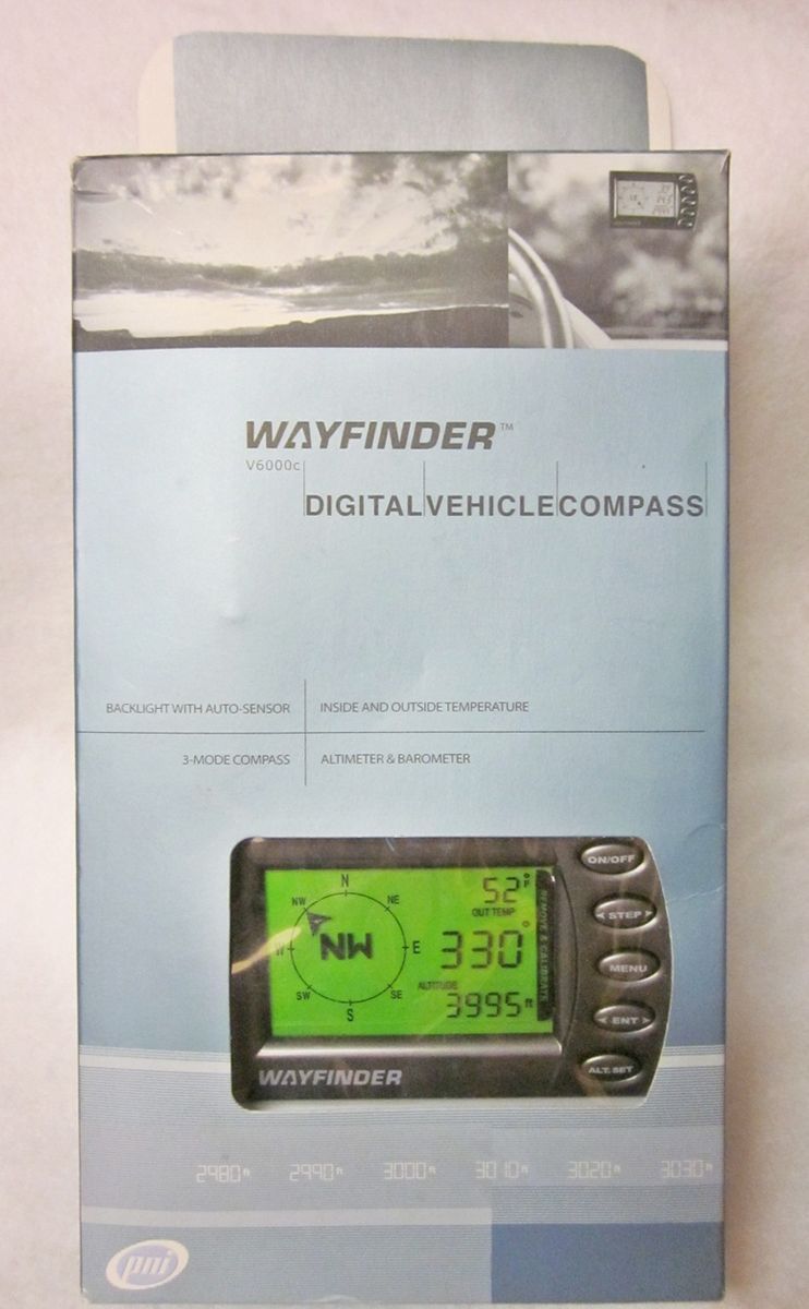   V6000C Digital Car Compass Thermometer Altimeter and Barometer