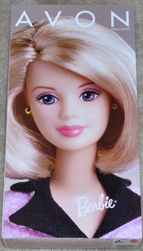 nib 1998 avon representative barbie doll blonde one day shipping