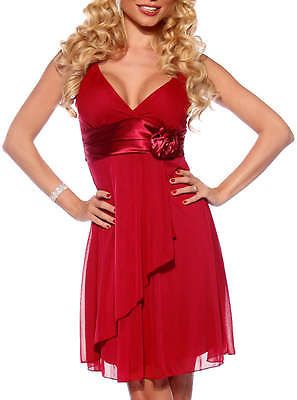 Sleeveless Sheer Layer V Neck Evening Bridesmaid Prom Party Cocktail 