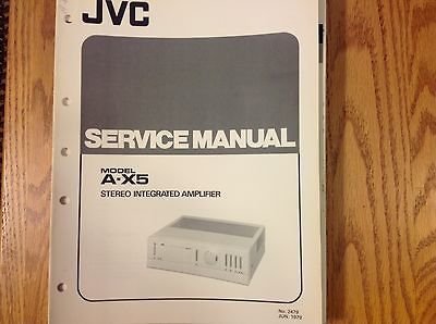service manual for jvc stereo integrated amplifier a x5 one