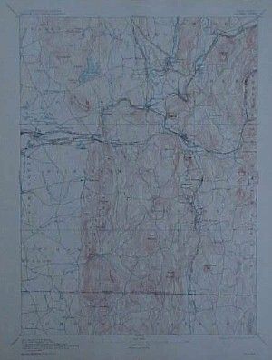 1893 Topo Map Palmer Wilbraham Ludlow Massachusetts RRs