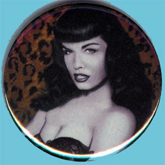 Bettie Page 1 Pin Button Badge Magnet 1957 USA Fetish Pin Up Sexy 
