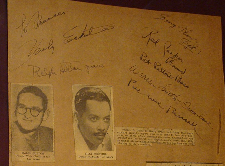 JAZZ Signed & Framed PEE WEE RUSSELL, BILLY ECKSTINE +9