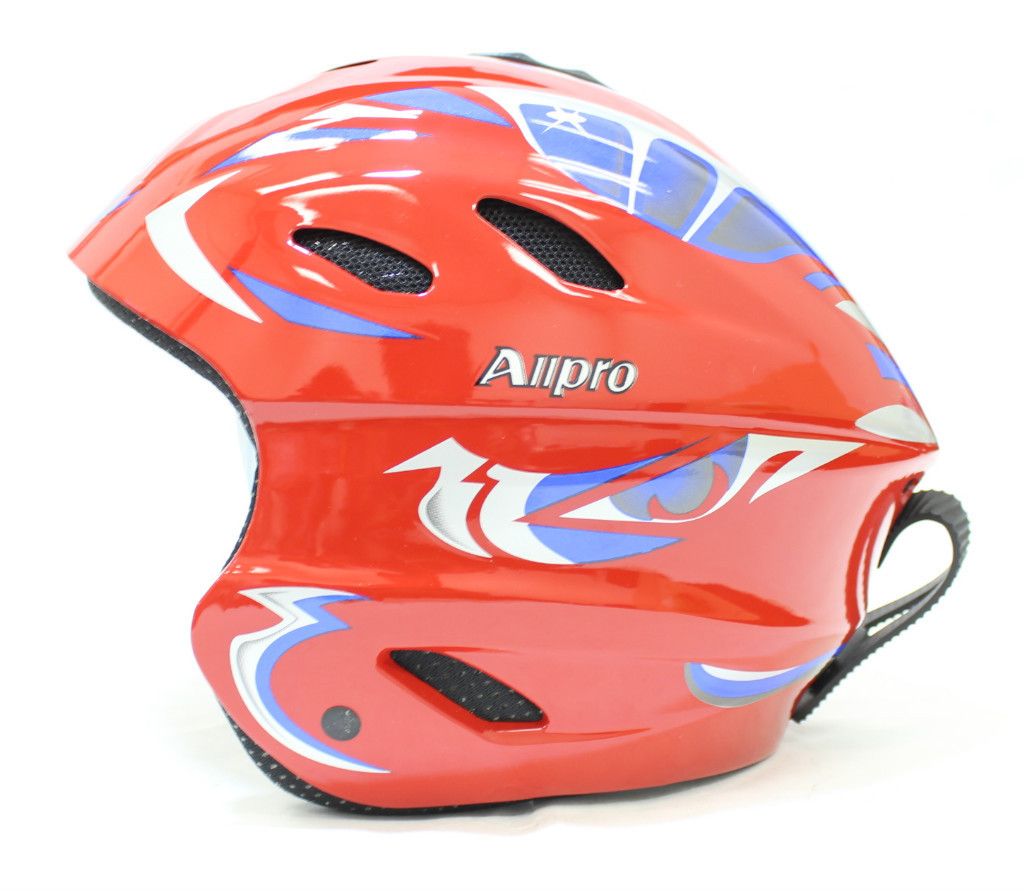 New ALLPRO Ski Snowboard Winter Sports Helmet Red Blue S M L XL