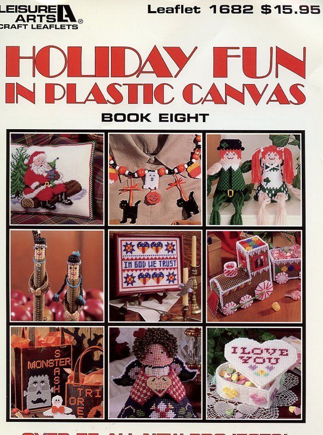 Holiday Fun Book Eight Plastic Canvas Pattern Book Halloween Christmas 