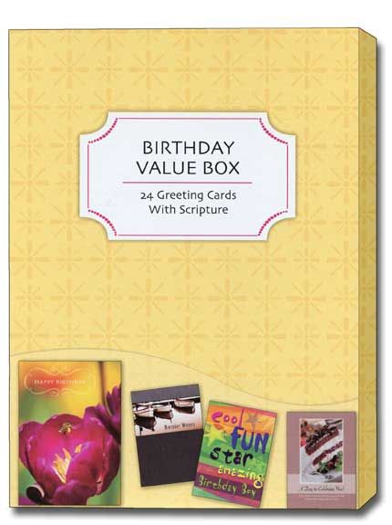 Birthday Value Box 24 Greeting Cards with Scripture