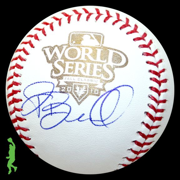 Pat Burrell Signed Auto 2010 World Series WS Baseball Ball Giants COA 