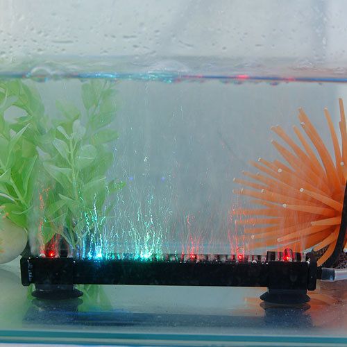   16 5cm 6 LED Colorful Aquarium Fish Tank Air Tube Bubble Light