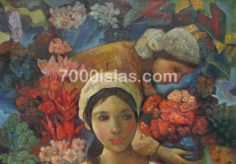 San Miguel 24X30 Philippine Vendors Pinoy Modern Art Oil Painting Free 