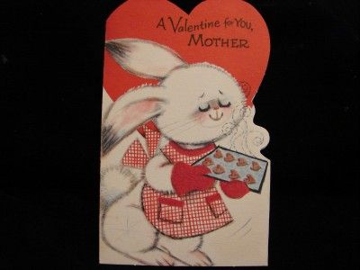 VINTAGE I CANT MAKE COOKIES MOTHER VALENTINE GREETING CARD