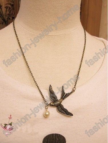 Fashion Jewelry Lovely Swallow Imitate Pearl Chokers Necklace