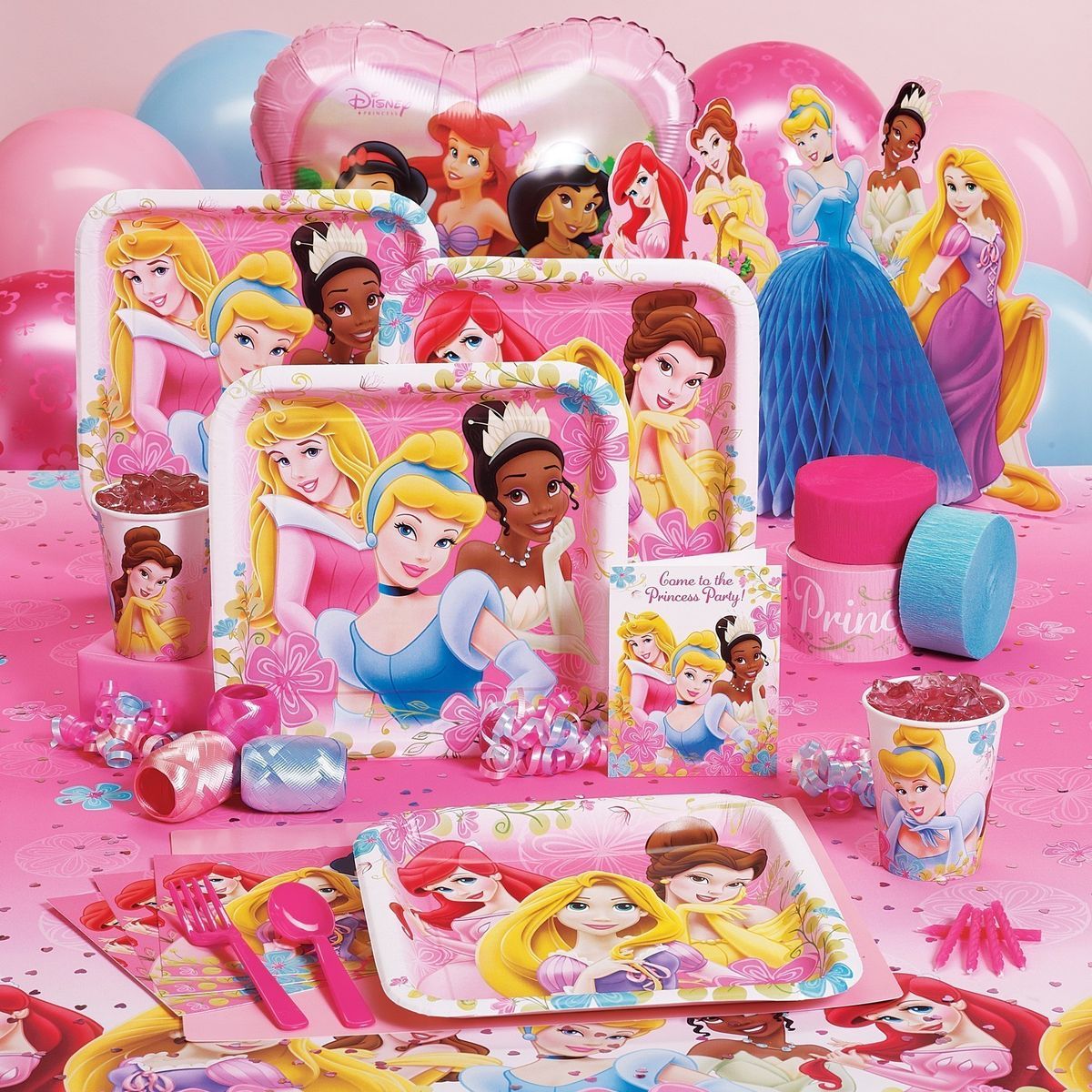  Princess Party Supplies Ariel Tiana Aurora Belle Cinderella