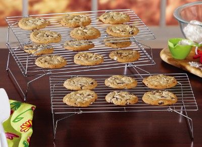 Stackable 3 Tier Cookie Cooling Racks   Stainless Steel ~NEW~