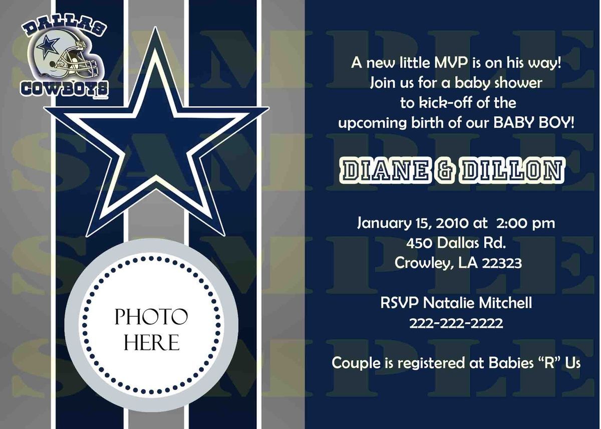 NFL Dallas Cowboys Birthday Invitation