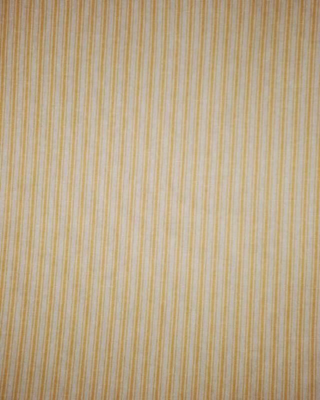  Lined Flat Casual Custom Made Gold Cream Stripe Drapes 1 Pair