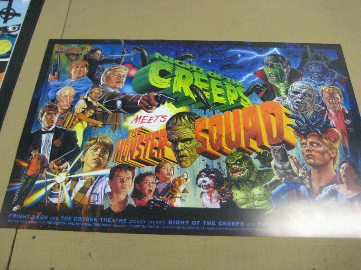 Rare Monster Creeps Poster (Monster Squad/Night of the Creeps Mash up